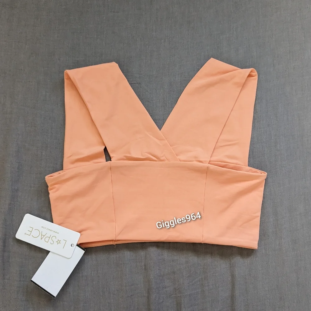 L*Space Parker Camacho Bikini Set Tangy Orange Salmon Pink